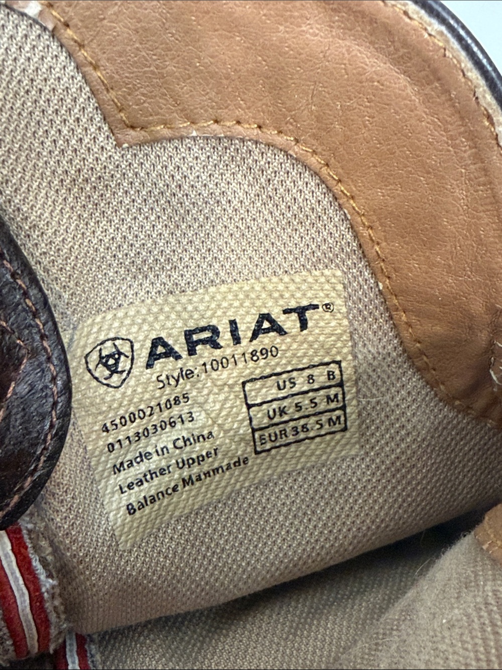 Ariat women’s red brown cowboy boots size 8 B - Picture 7 of 10